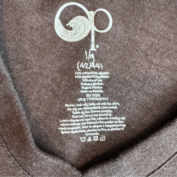 OP Men's Brown‎ V-Neck Pocket T-Shirt, Size Large - Picture 3 of 9